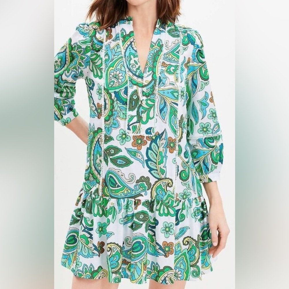 Loft Green Paisley Women's Dress